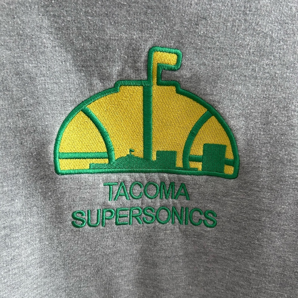 Tacoma Supersonics gray hooded sweatshirt
